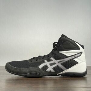 Asics MATFLEX‎ 6 Wrestling Shoes Mens 13 Black White Boxing Training Workout